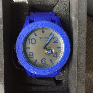 Blue Nixon Simplify Rubber Watch